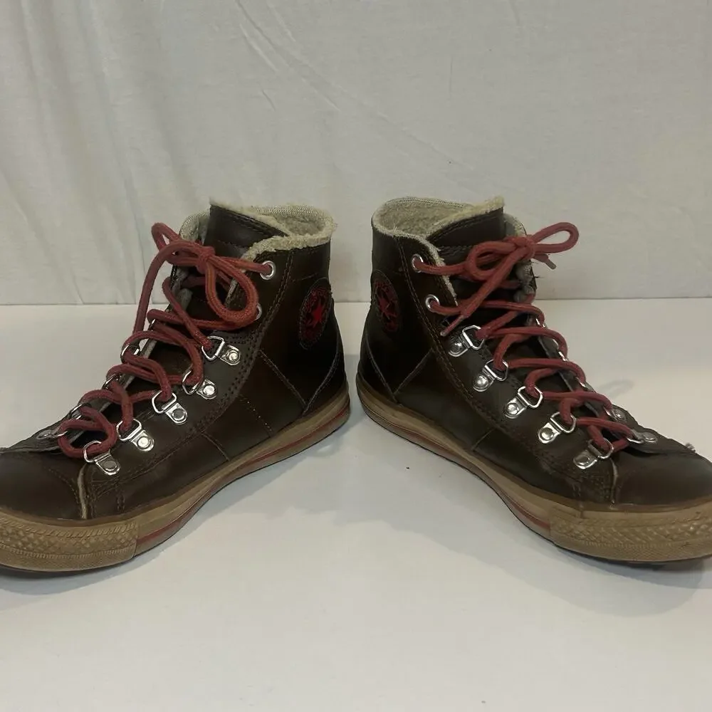 Converse Sneakers Youth Junior 5 HiTop Winter Monks Robe Hitop Brown Leather
